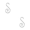 thumbnail image 1 of Matsuzay Ganchos en forma de S de metal Remolino Adorno Percha Árbol de Navidad Decoración Accesorios plata 2piezas Matsuzay CBP133450, 1 of 5