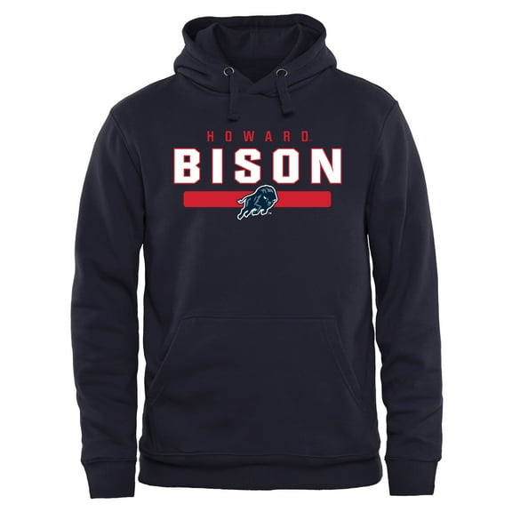 Men's Navy Howard Bison Team Strong Pullover Hoodie