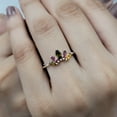 thumbnail image 4 of Multi Stone Minimalist Ring-Unique -Multi Birthstone Toi & Moi Ring-Statement Ring-Rings For Women, 4 of 9