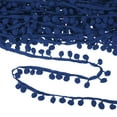 thumbnail image 1 of Ribete de Flecos de Bola Pom Pom Uxcell, 20 Yardas Ribete de Pom Pom Mini de 11mm para Decoración del Hogar/Manualidades de Bricolaje, Azul Marino, 1 of 1