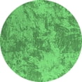 thumbnail image 1 of Ahgly Company Indoor Round Oriental Emerald Green Industrial Area Rugs, 6' Round, 1 of 4
