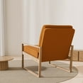 thumbnail image 5 of BELLEZE Set of 2 Modern Mustard Yellow Accent Chair, Mid-Century Corduroy Upholstered Lounge Chair, Wooden Frame Armchair for Living Room, Bedroom, or Office, Comfortable Padded Cushion, 5 of 7