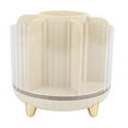 thumbnail image 2 of Soporte giratorio para brochas de maquillaje, organizador de escritorio de gran capacidad para guardar cosméticos y pintalabios, color blanco crema., 2 of 14