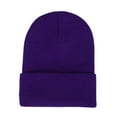 thumbnail image 2 of jiaroswwei Beanie Elastic Warm Woolen Yarn Roll up Edge Skull Cap for Spring, 2 of 8