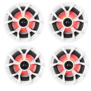 (4) Rockville RKL65MBW 6.5" 700w Marine Boat Speakers w/LED+Black/White Grilles