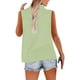 thumbnail image 4 of Camisas de Lino sin Mangas para Mujer con Botones, Cuello en V, Camiseta con Bolsillo, Casual, Holgada, de Color Sólido, Camiseta sin Mangas, 4 of 9