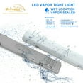 thumbnail image 4 of 2FT LED Vapor Tight Light, IP65 IK08, 10W(1250lm)/20W(2500lm), 3/4/5000K CCT Selectable, 100-277V, Outdoor Waterproof Shop Light, Vapor Proof Lighting Fixture for Carport Parking Garage, FCC Listed, 4 of 13