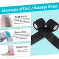 thumbnail image 2 of BCOOSS Self Adhering Elastic Bandage Wrap 12 Pack Cohesive Bandage Tape for Sports Knee Wrist 2 Inch Black, 2 of 7