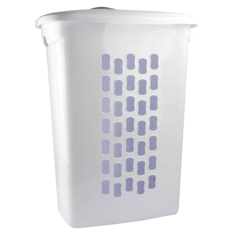 Sterilite Wheels and Pull Handle With LiftTop Plastic Laundry Baskets