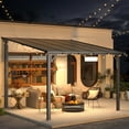 AECOJOY Wall Mounted Gazebos Pergola Gazebo Awnings for Backyard 10'x10 ...