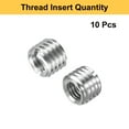 thumbnail image 3 of Uxcell 10pcs Thread Repair Inserts M12 x 1.75 Male to M8 x 1.25 Female Thread 8mm Long Stainless Steel Reducing Nuts Metric Self Tapping Sleeves, 3 of 7