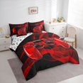 thumbnail image 3 of Homewish Modern Gamepad 7 Pieces Bedding Comforter Set,Teens Video Game Full Bedding Set,Black Red Fitted Sheet Flat Sheet For Boys Kids,Ultra Soft Home Decor Reversible, 3 of 8