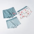 thumbnail image 3 of GYRATEDREAM Little Boys Soft Cotton Boxer Briefs Dinosaur Bear Dog Underpant Toddler Kids Underwear Various cute patterns 3 Pack for 7-8Y Multi-color, 3 of 5