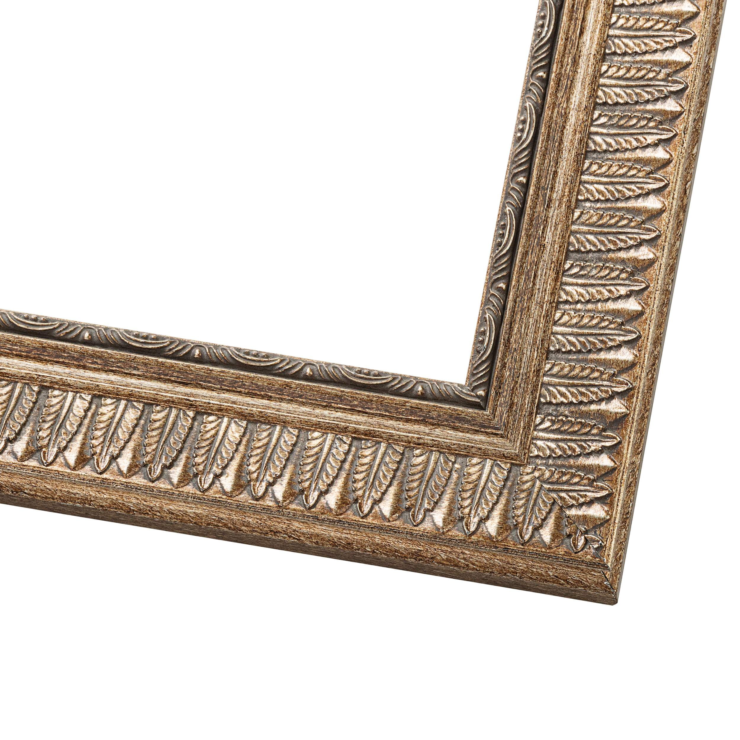 18x24 Frame Silver Harvest Ornate Solid Wood Picture Frame | 1.75 Inch Moulding Width |Mayflower