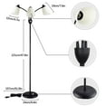 thumbnail image 5 of FanhSbrocade Tree Floor Lamp with 3 Adjustable Rotating Lights and Matching LED Bulbs, Standing Tall Pole Lamps for Living Room, Bedroom, Home, Office, Black, 5 of 7