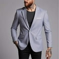 thumbnail image 3 of Mens Casual Sport Coat Qiggri Mens Blazer Jacket Slim Fit Casual One Button Sport Coats, 3 of 3
