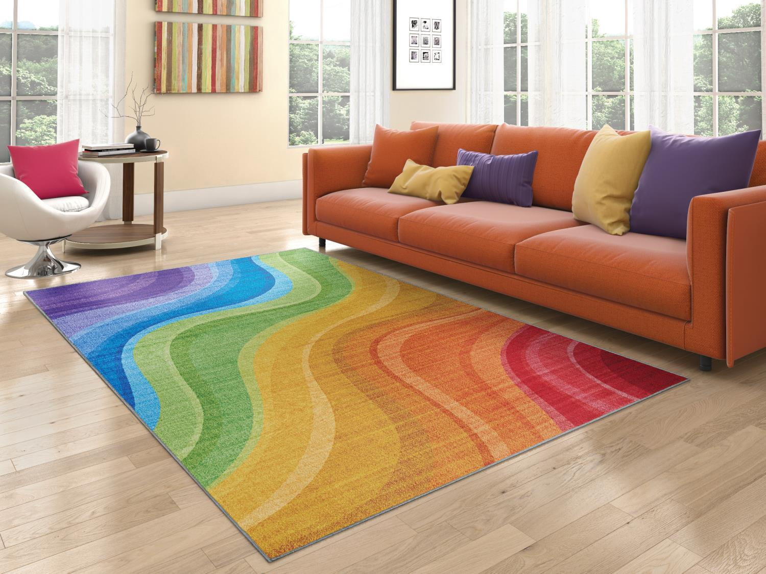 Couristan Rainbow Candiland Multicolor Area Rug