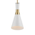 thumbnail image 5 of Uttermost 1-Light Contemporary Metal Mini Pendant in Brass/White Finish, 5 of 7