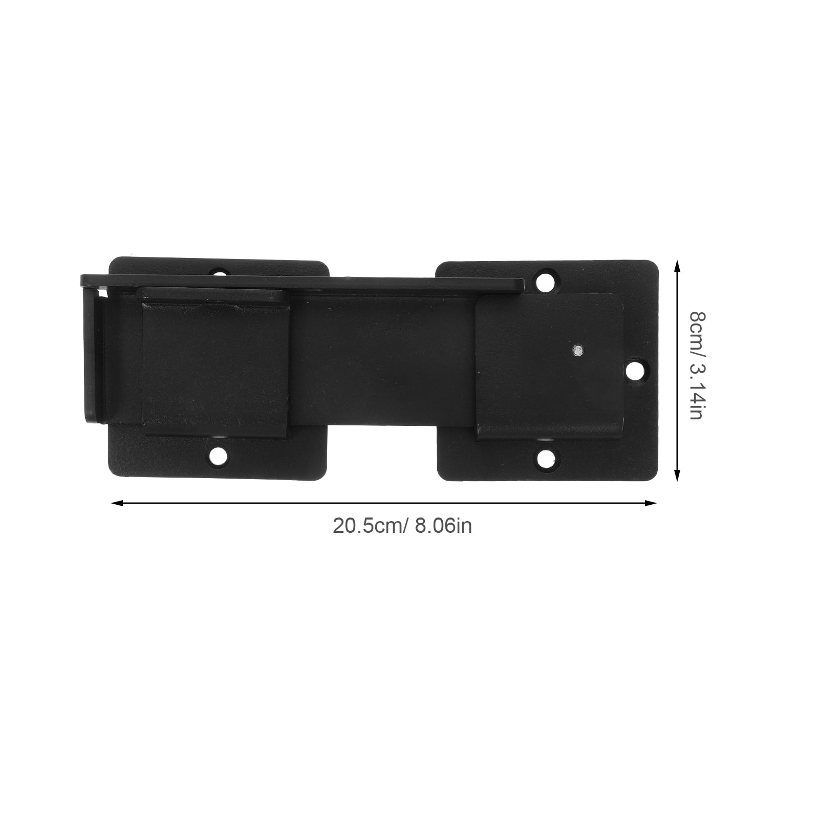 HONMEET Black Aluminum Alloy Gate Latch Lock for Outdoor Wooden Fence, 1 Piece Hardware Accessory