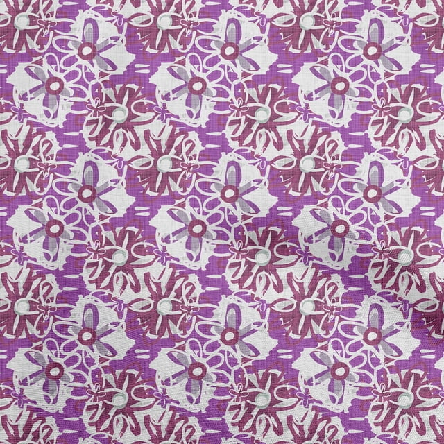 oneOone Cotton Poplin Purple Fabric Abstract Sewing Craft Projects Fabric Prints By Yard 42 Inch Wide