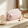 thumbnail image 3 of OCCOA Lace Floral Pen Bag Large Capacity Suitable for Outdoor Travel Handbag Makeup Bag Three-Dimensional Storage Pouch for Stationery Cosmetics, D, 3 of 6