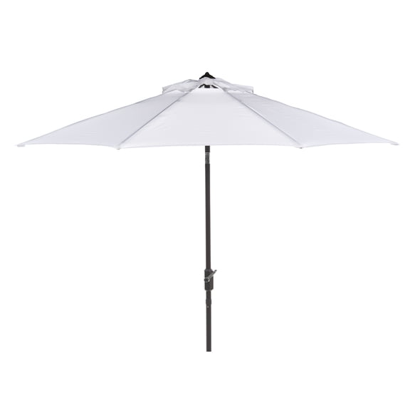 SAFAVIEH Outdoor Collection Ortega 9-Foot Tilt Crank Umbrella White