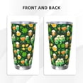 thumbnail image 3 of Lsque St Patrick's Day10 Pattern 20oz Car Cup with Lid and Straw, Insulated Coffee Cup with Straw Topper, Spill Proof Travel Coffee Mug, Stainless Steel Tumble-Straw Two-piece Set, 3 of 8