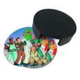 thumbnail image 3 of Real Ghostbusters Round Coaster Set Of 6 Tabletop Protection Mats Leather Drink Cup Coasters Kitchen Coffee Decor, 3 of 8