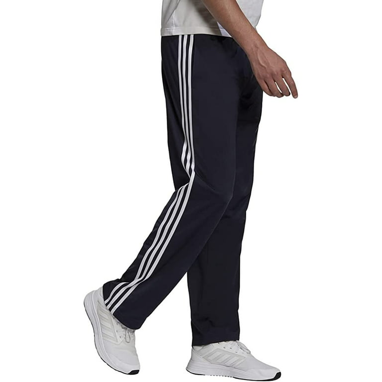 Adidas LEGEND INK/WHITE Men's Essentials 3-Stripes Tricot Pants, US Large