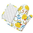 thumbnail image 2 of Disketp Ducks And Anchors Oven Mitts And Potholders Bbq Gloves-Oven Mitts And Pot Holders With Recycled Infill Silicone Non-Slip Cooking Gloves For Cooking Baking Grilling, 2 of 9