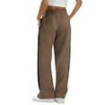thumbnail image 4 of TrendOFT Oversized Wide Leg Sweatpants Women Baggy Casual Side Striped Track Pants Y2k Cute Lounge Baggy Palazzo Pants Coffee M, 4 of 7
