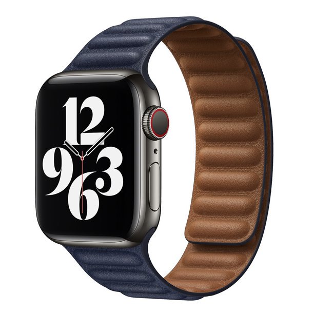 Correa de eslabones de cuero para Apple Watch Band 44 mm 40 mm 45 mm 41 mm 38 mm 42 mm Pulsera de bucle magnético original para iWatch Serie 3 5 4 6 SE 7 Correas de reloj Sincero Hogar