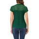 thumbnail image 3 of INSPIRAR CHIC Blusa Casual de Encaje Floral de Manga Corta Transparente para Mujeres del Día de San Valentín S Verde Oscuro, 3 of 7