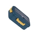 thumbnail image 1 of Injueey Fiambrera aislante para niños, fiambrera de plástico de 1000ML para calentar en microondas, 3 compartimentos, para estudiantes de pícnic al Mostrada Azul oscuro Injueey HA067596-01, 1 of 6