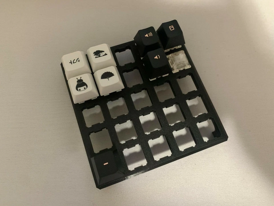 RHEA- 5X5 Switch Custom Mechanical Tester Keyboard Mx Cherry Gateron Gmk Pl