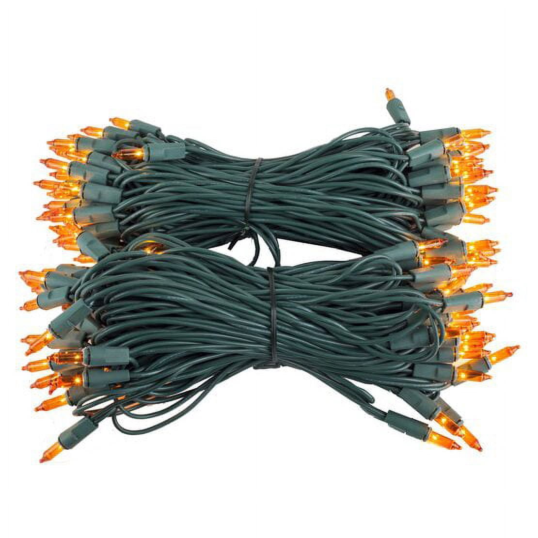 Kringle Traditions 100-Ct Indoor-Outdoor Halloween Orange Mini Lights Set - 50' Green Wire