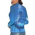 thumbnail image 3 of Christmas Deer Women's Turtleneck Sweater Long Sleeve Ribbed Fitted Turtle Neck Casual Fall Winter Collection Top S, 3 of 4
