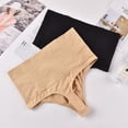 thumbnail image 2 of Pantalones abdominales de cintura media con pantalones moldeadores de huesos, ropa interior sexy con forma de T y triángulo para mujer, 2 of 6