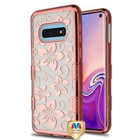 Samsung Galaxy S10e 5.8" Phone Case Slim TUFF HYBRID Bling Glitter Candy Silicone Rubber Hard Electroplated Protective Case Cover Eiffel Paris Rose Gold Glittering Case for Samsung Galaxy S10 E /S10e