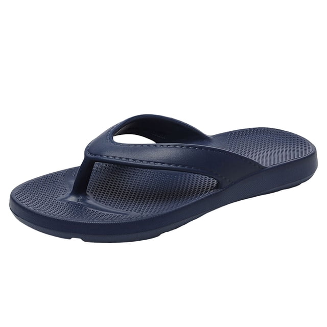 2DXuixsh Men's Summer Flip Flops Outdoor Sandals Lightweight Soft Soles Arch Support Beach Slides Lace Up Adjustable EVA Non Slip