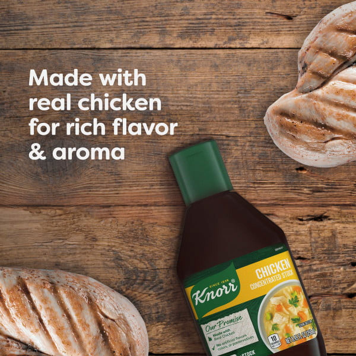 (12 pack) Knorr Concentrated Chicken Stock Gluten Free and No Artificial Flavors, Colors or Preservatives, 8.45 oz