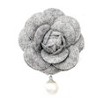thumbnail image 2 of Handmade Fabric Artificial Brooches Pearl Pin Lady Daily Backpack Accessories, 2 of 7