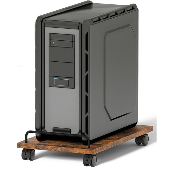 Soporte de CPU móvil Akxomel para torre de ordenadores debajo del escritorio