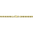 thumbnail image 4 of 10K Yellow Gold 4mm Handmade Diamond Cut Rope Chain 24 Inch, 4 of 6