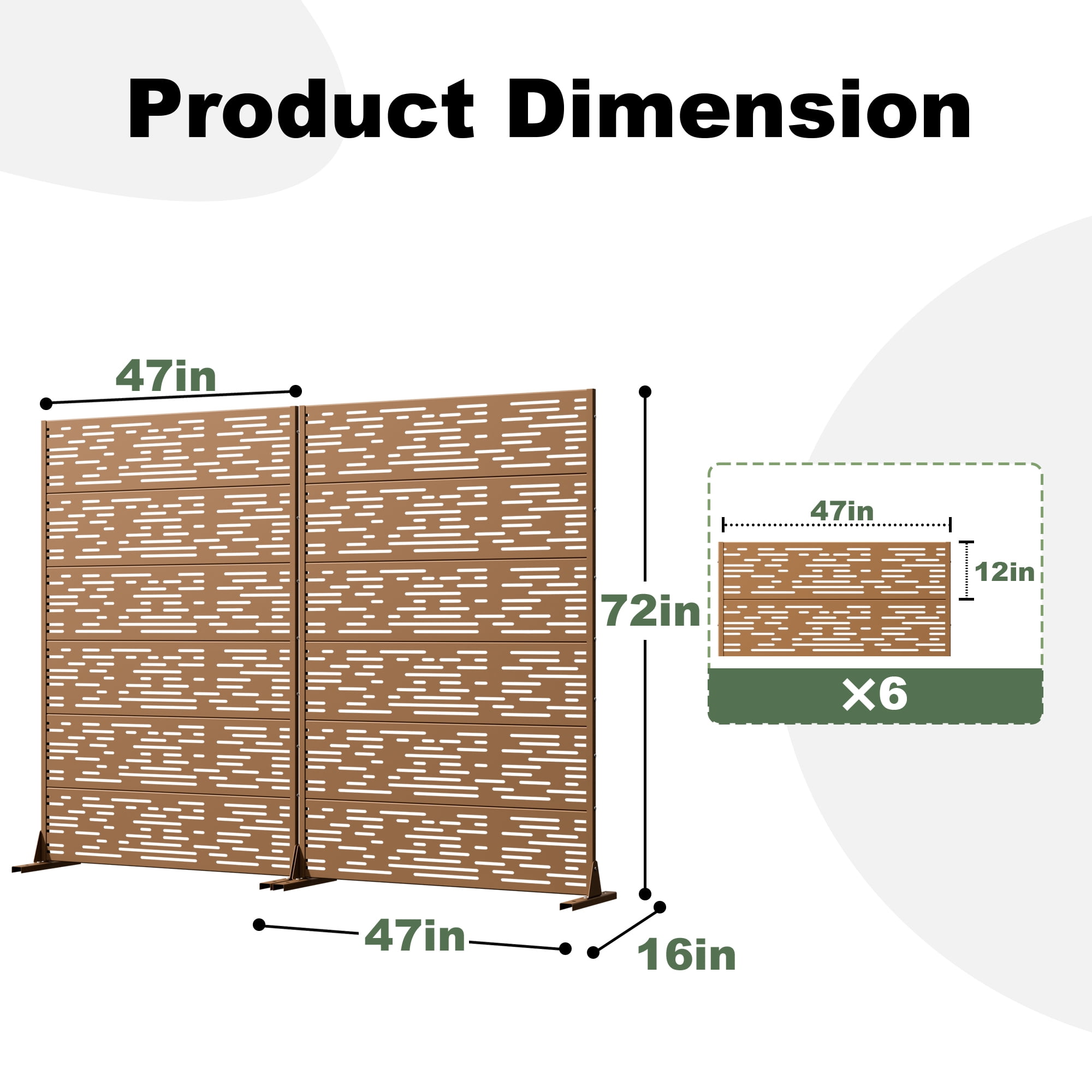 Privacy Metal Screen Fence Panel