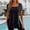 Black, variant on JIANLAI Womens V Neck Short Sleeve T-Shirt Side Button Detail Casual Summer Blouse Plus Size Fashion Top S to 5XL