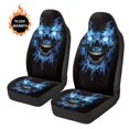 thumbnail image 3 of Uorisanigo Car Seat Covers Front Seats Only Set of 2, Soft Plush Blue Lightning Skull Car Seat Cushions, Auto Seats Covers Interior Accessories, Comfortable, 3 of 7