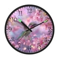 thumbnail image 2 of Voice Activated Clock with Glow Light 12 Inch Large Silent Wall Clock Battery Operated for Home Decor Beautiful Pink Hummingbird, 2 of 8
