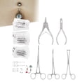 thumbnail image 4 of Kit de herramientas con alicates para piercings de cejas, nariz y cuerpo de acero inoxidable con agujas y accesorios, 4 of 14