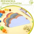thumbnail image 5 of Uxcell Silicone Pet Feeding Mat, Waterproof Dog Cat Food Bowl Placemat Tray Anti-Slip with Raised Edge Foldable Heat-Resistant (Light Brown, Cloud Shape), Intended for Cat Dog Water Bowl, 5 of 7